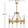3_Fredrick Ramond Chandelier Cecily Medium Single Tier 26.5" Heritage Br more views