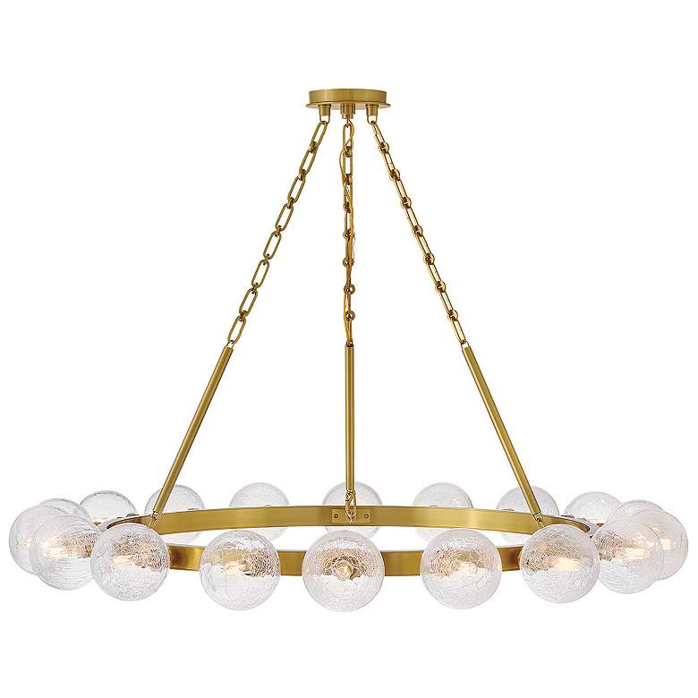 Image 2 FREDRICK RAMOND CHANDELIER COCO Large Chandelier Lacquered Brass more views