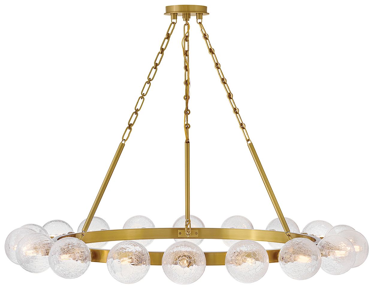 Image 2 Fredrick Ramond Chandelier Coco Large Single Tier 44.25" Lacquered Brass more views
