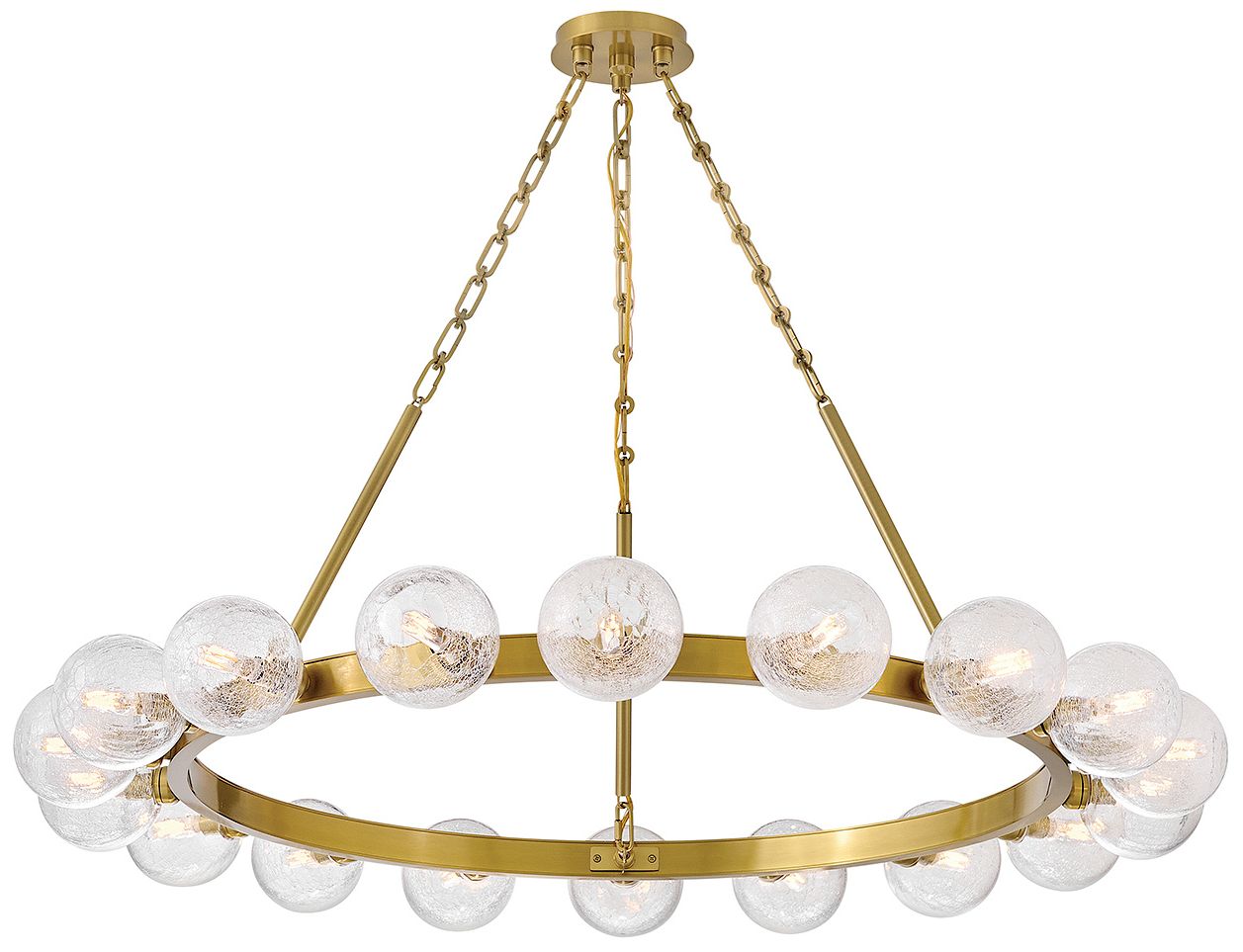 Fredrick Ramond Chandelier Coco Large Single Tier 44.25" Lacquered Brass
