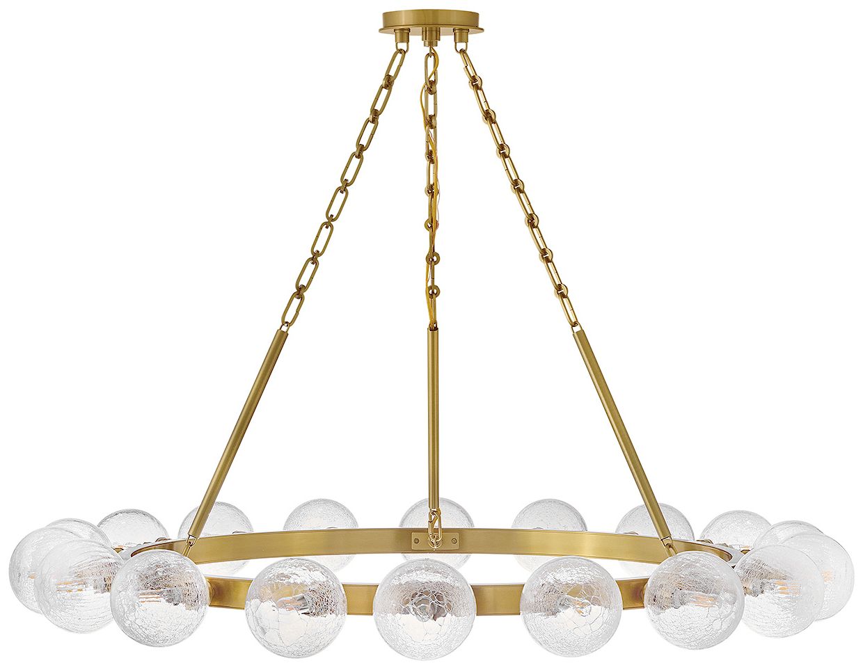 Fredrick Ramond Chandelier Coco Large Single Tier 44.25" Lacquered Brass