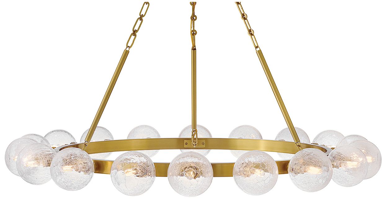 Image 4 Fredrick Ramond Chandelier Coco Large Single Tier 44.25" Lacquered Brass more views