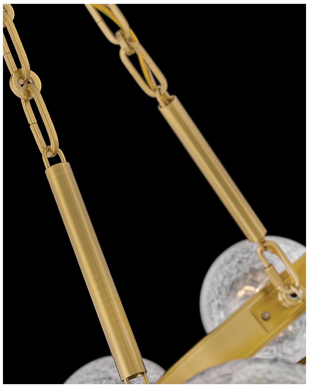 Fredrick Ramond Chandelier Coco Large Single Tier 44.25" Lacquered Brass