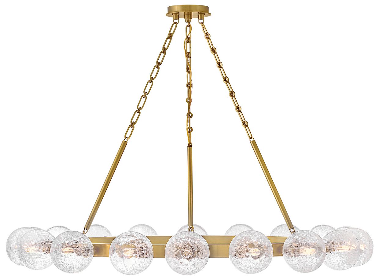 Fredrick Ramond Chandelier Coco Large Single Tier 44.25" Lacquered Brass