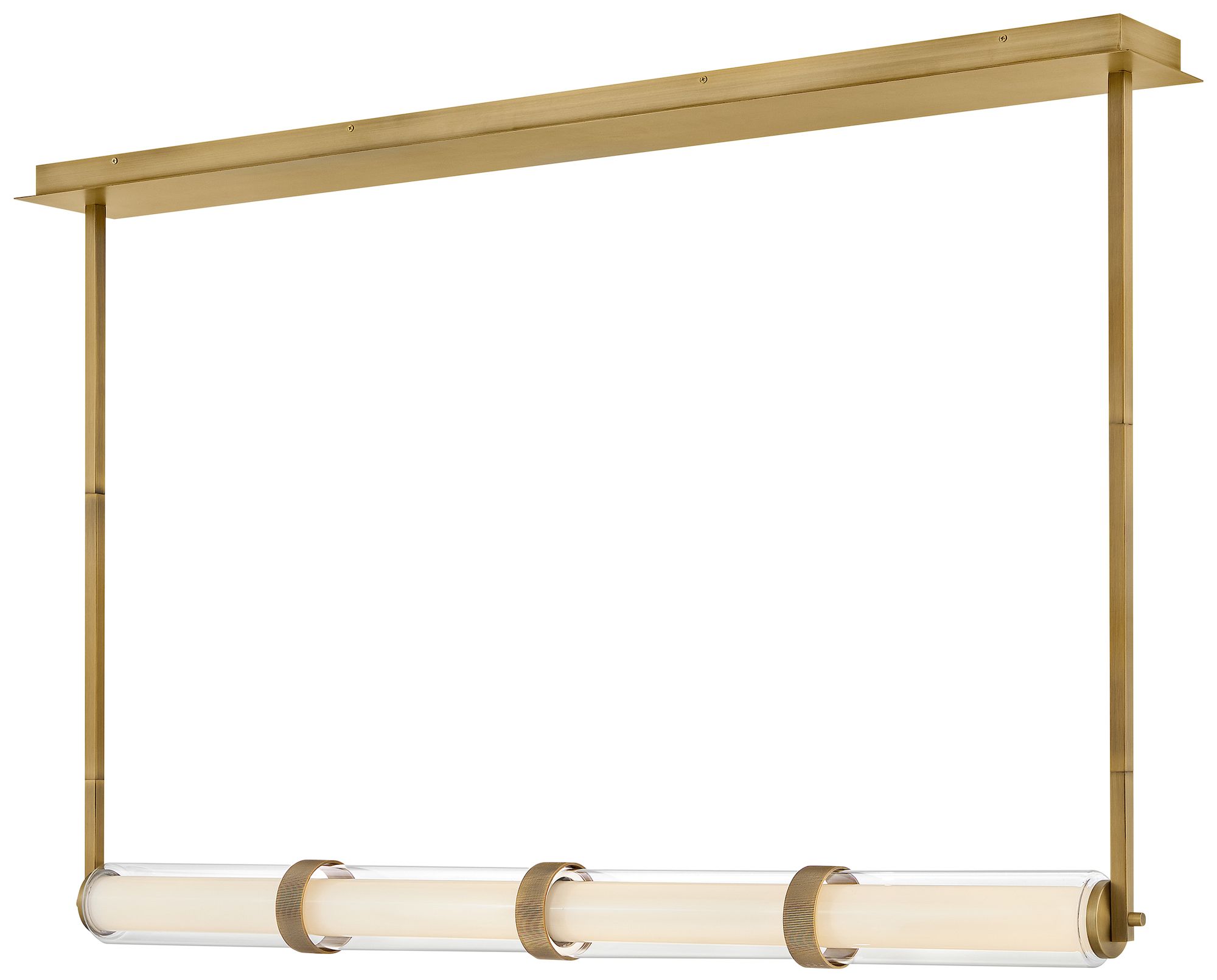 Image 2 Fredrick Ramond Chandelier Cy Large Linear 49.5" Lacquered Brass more views