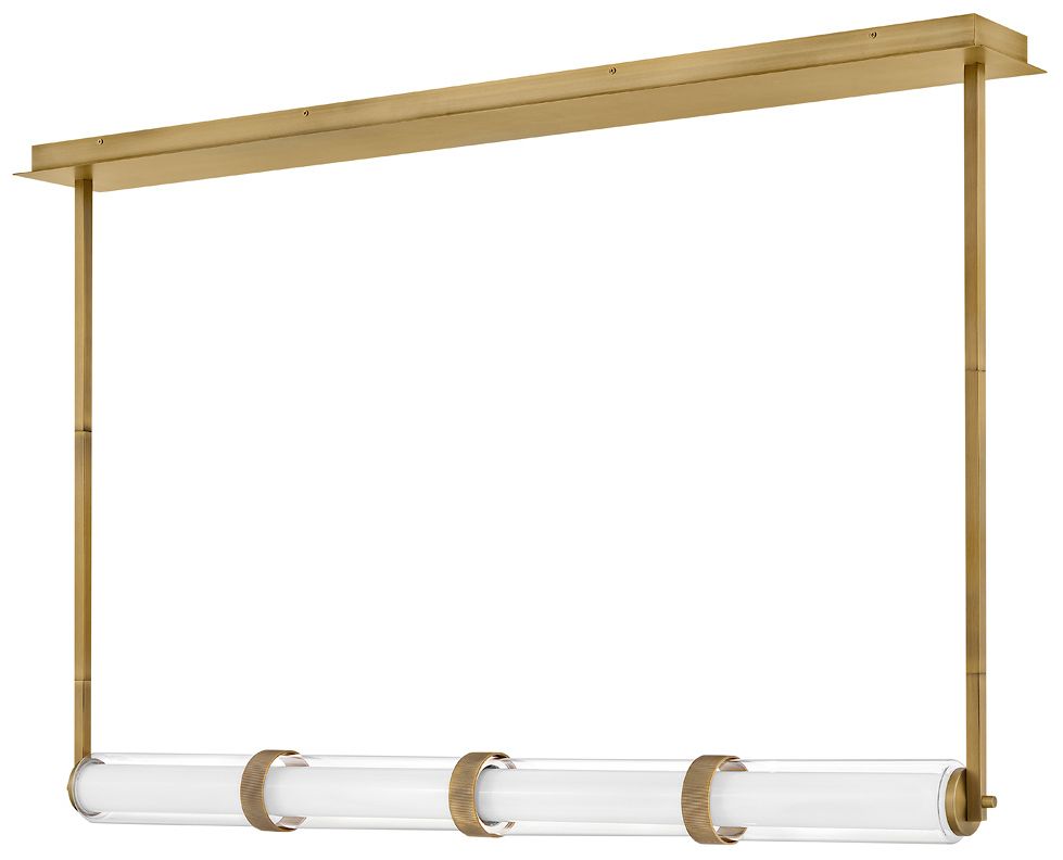 Image 4 Fredrick Ramond Chandelier Cy Large Linear 49.5" Lacquered Brass more views