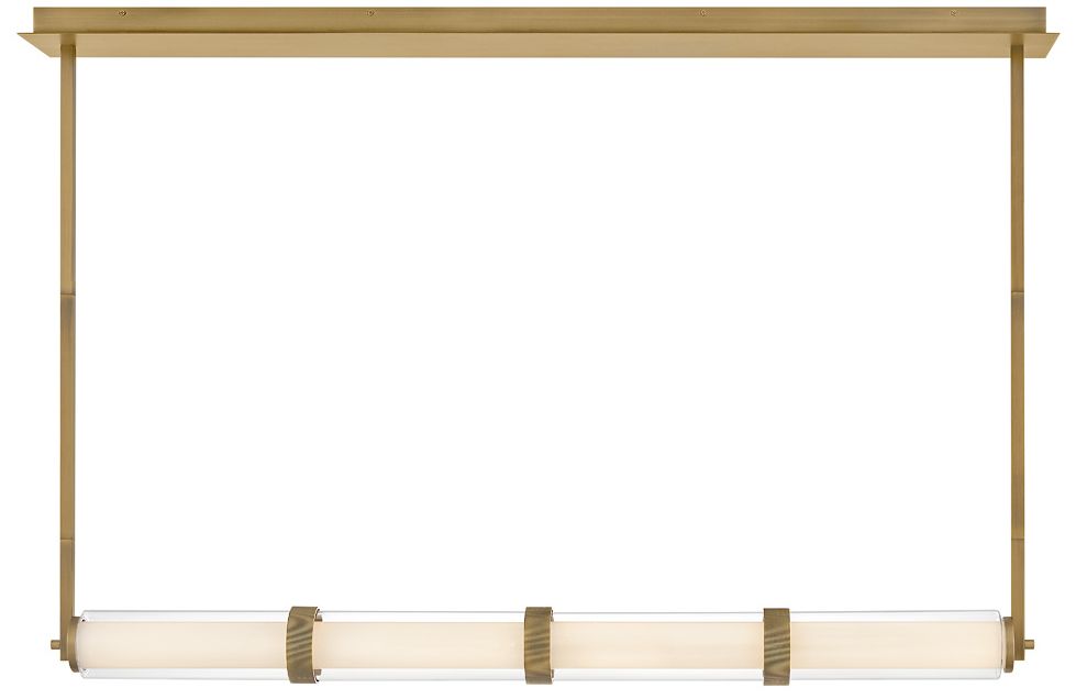 Image 5 Fredrick Ramond Chandelier Cy Large Linear 49.5" Lacquered Brass more views