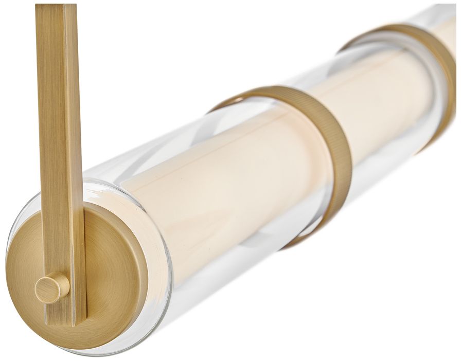 Image 7 Fredrick Ramond Chandelier Cy Large Linear 49.5" Lacquered Brass more views