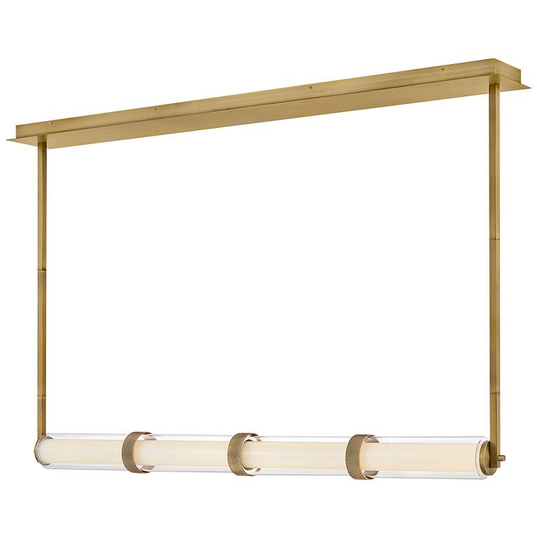 Image 2 Fredrick Ramond Chandelier Cy Large Linear Lacquered Brass more views
