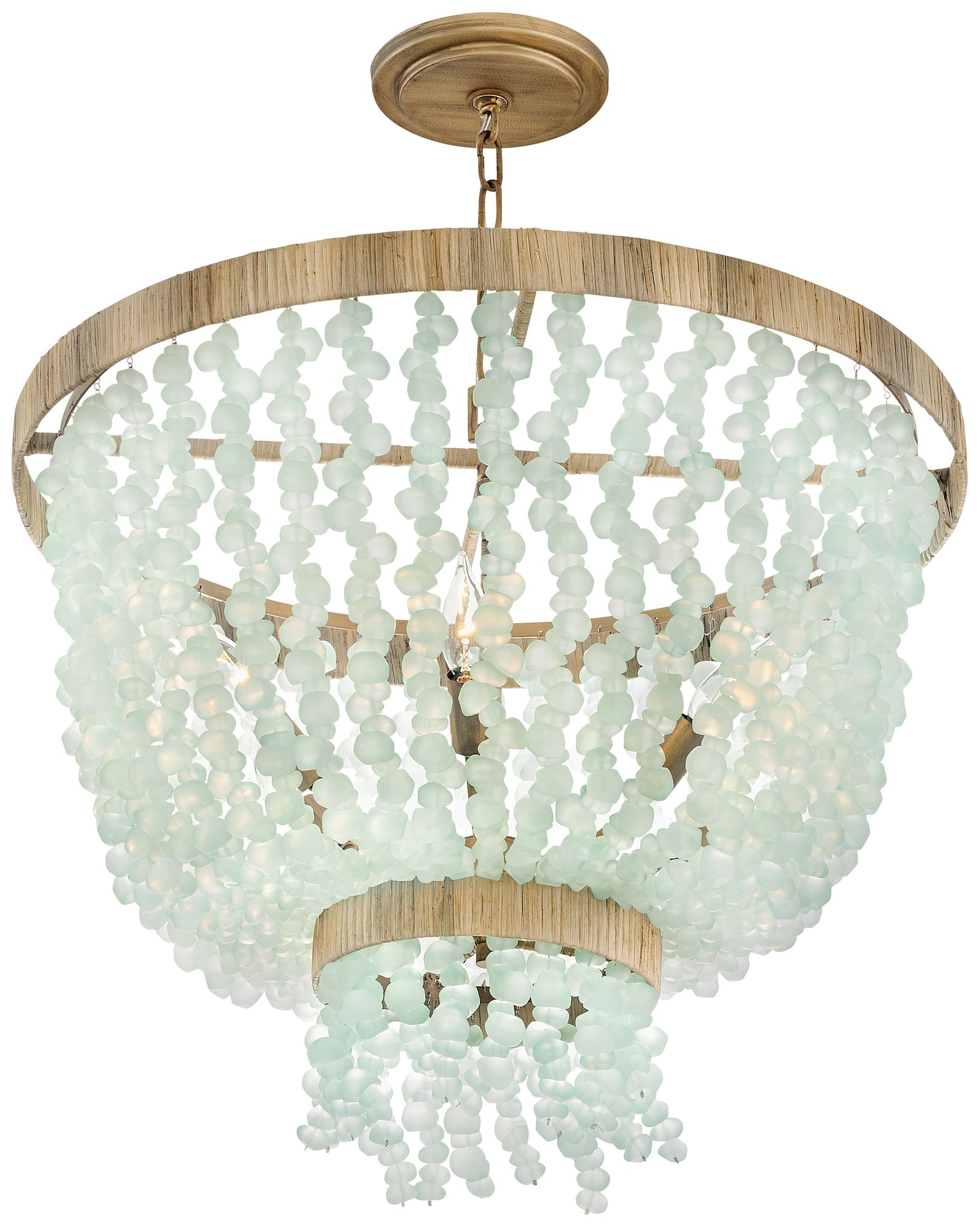 Image 3 Fredrick Ramond Chandelier Dune Medium Single Tier 25" Burnished Gold more views