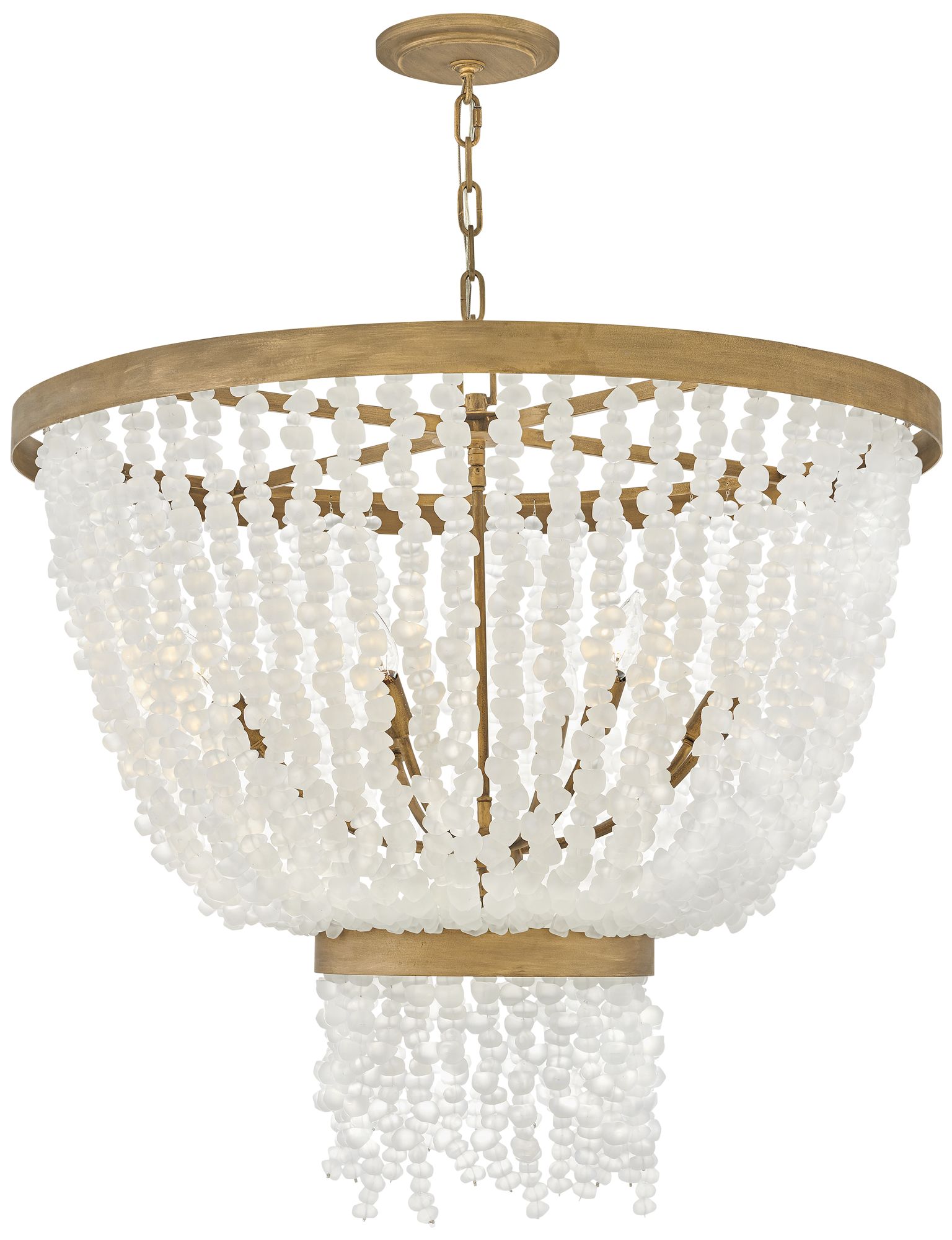Image 2 Fredrick Ramond Chandelier Dune Medium Single Tier 32" Burnished Gold more views