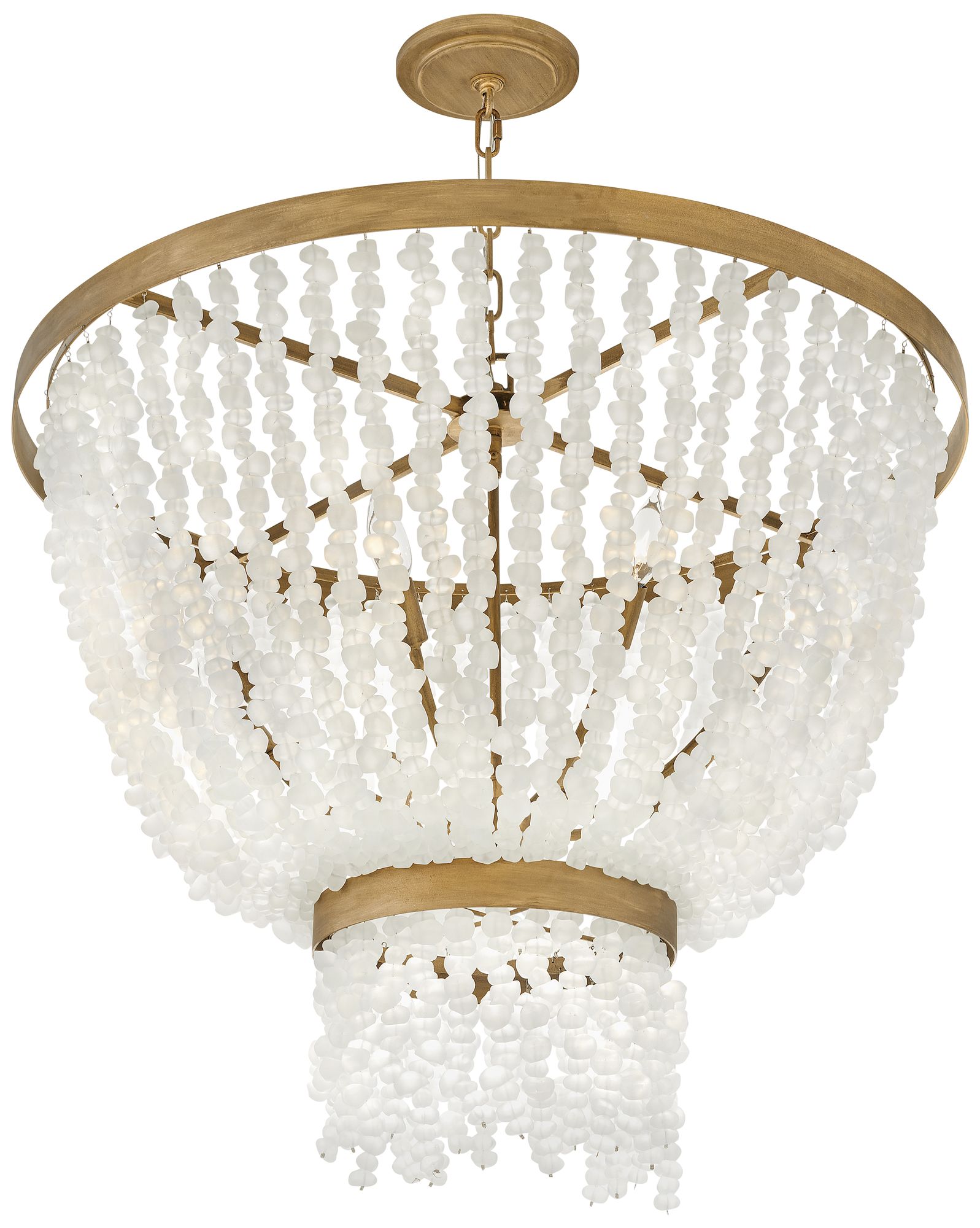 Image 3 Fredrick Ramond Chandelier Dune Medium Single Tier 32" Burnished Gold more views
