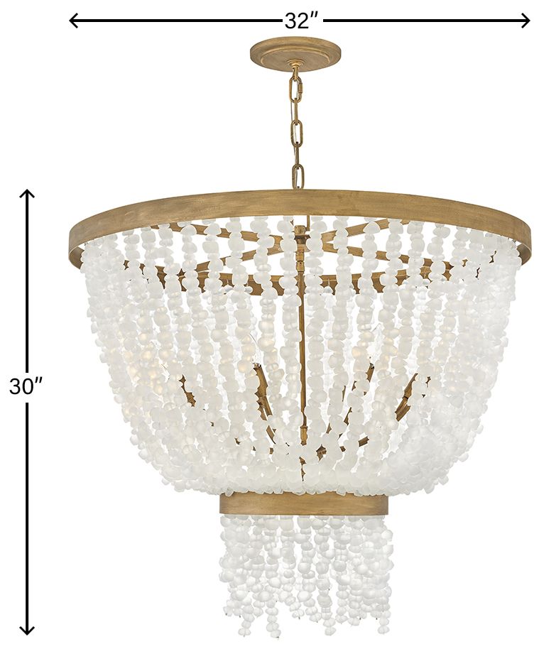Fredrick Ramond Chandelier Dune Medium Single Tier 32" Burnished Gold