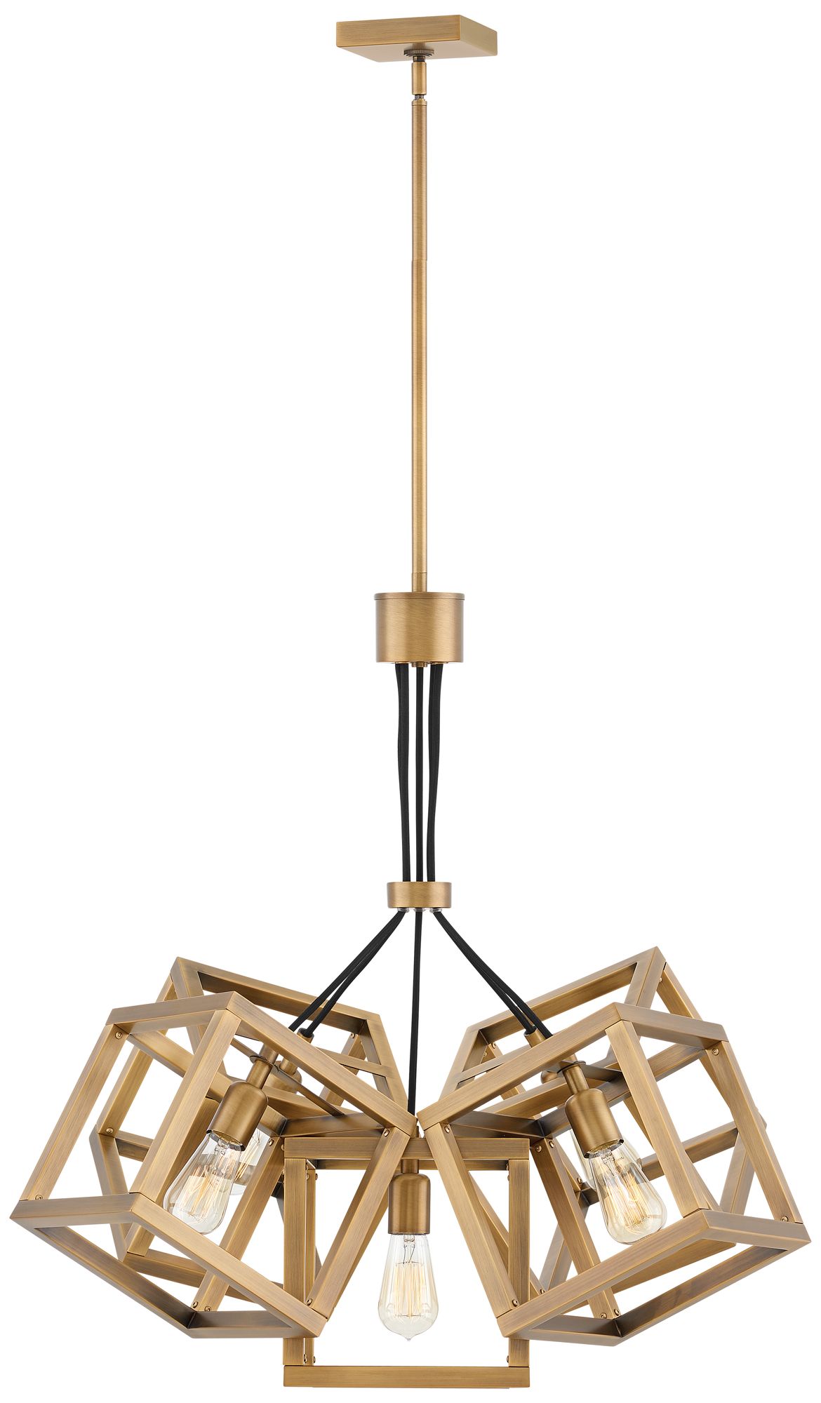 Image 2 Fredrick Ramond Chandelier Ensemble Medium Single Tier 28" Brushed Bronze more views