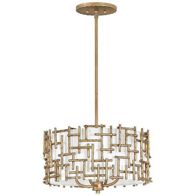 Image 1 Fredrick Ramond Chandelier Farrah Large Convertible Drum 16" Burnished