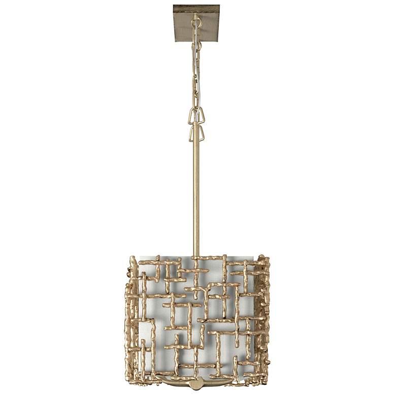 Image 3 Fredrick Ramond Chandelier Farrah Large Ten Light Linear 60" Burnished more views