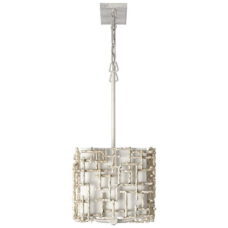 Image 5 Fredrick Ramond Chandelier Farrah Medium Eight Light Linear 48" Silver more views