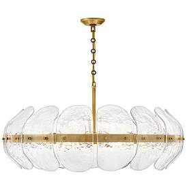 Image1 of FREDRICK RAMOND CHANDELIER LILLIA Large Drum Chandelier Heritage Brass