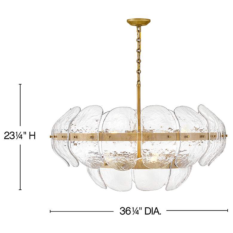 Image 3 FREDRICK RAMOND CHANDELIER LILLIA Large Drum Chandelier Heritage Brass more views