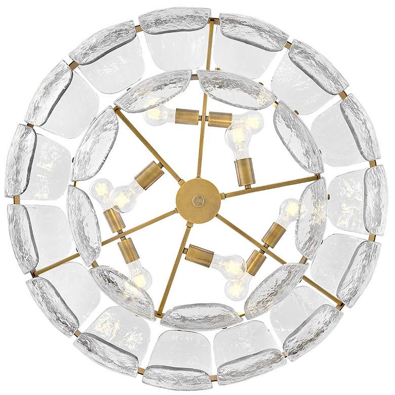 Image 6 FREDRICK RAMOND CHANDELIER LILLIA Large Drum Chandelier Heritage Brass more views