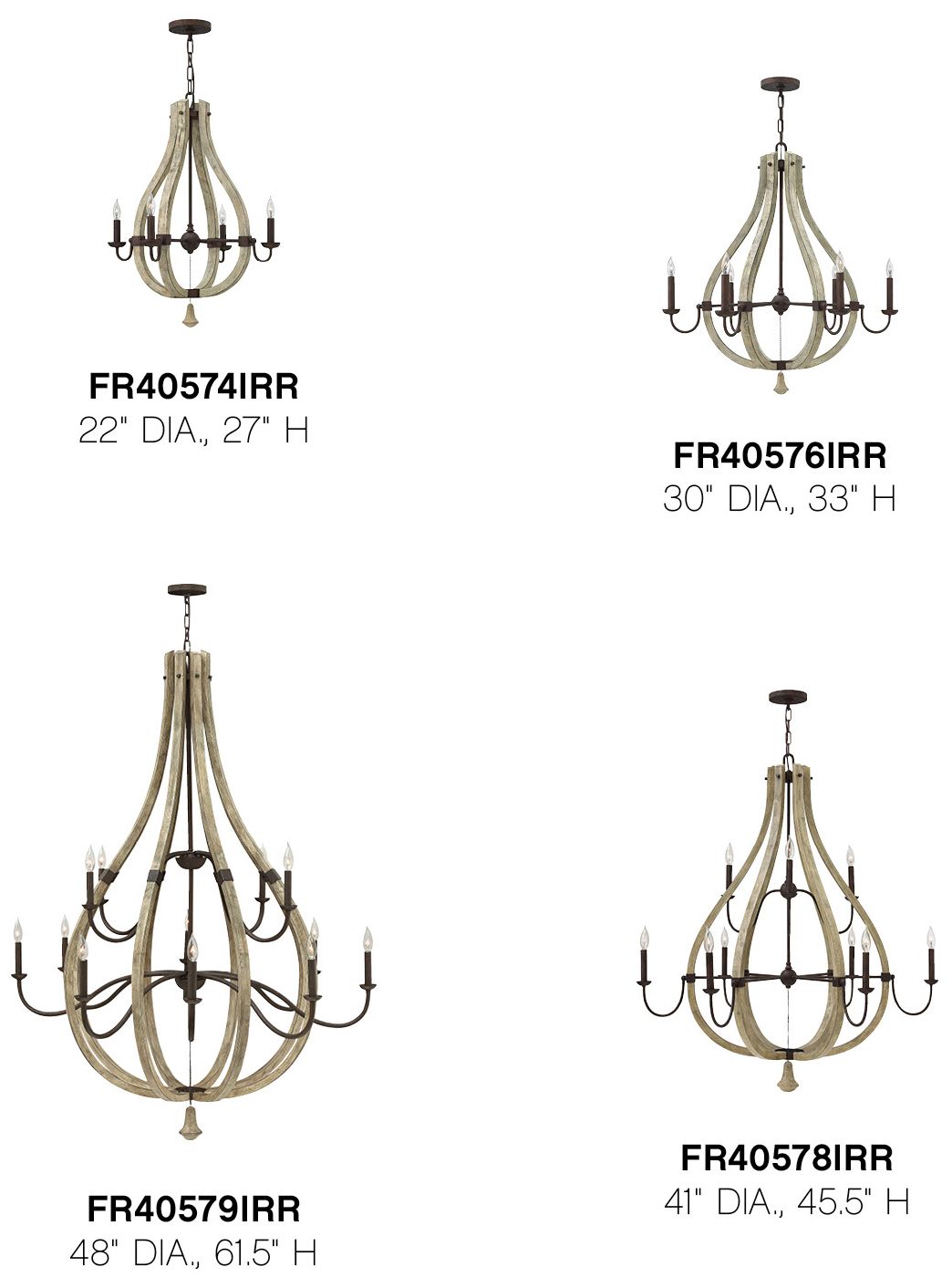 Image 5 FREDRICK RAMOND CHANDELIER MIDDLEFIELD Large Open Frame Two Tier Iron Rust more views