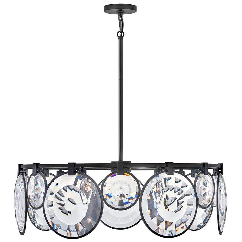 Image 1 Fredrick Ramond Chandelier Nala Medium Drum Chandelier 31" Black