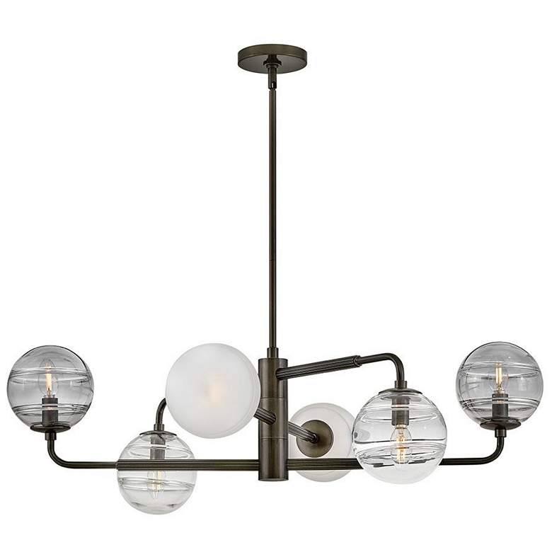 Image 1 FREDRICK RAMOND CHANDELIER OBERON Large Adjustable Chandelier Black Oxide