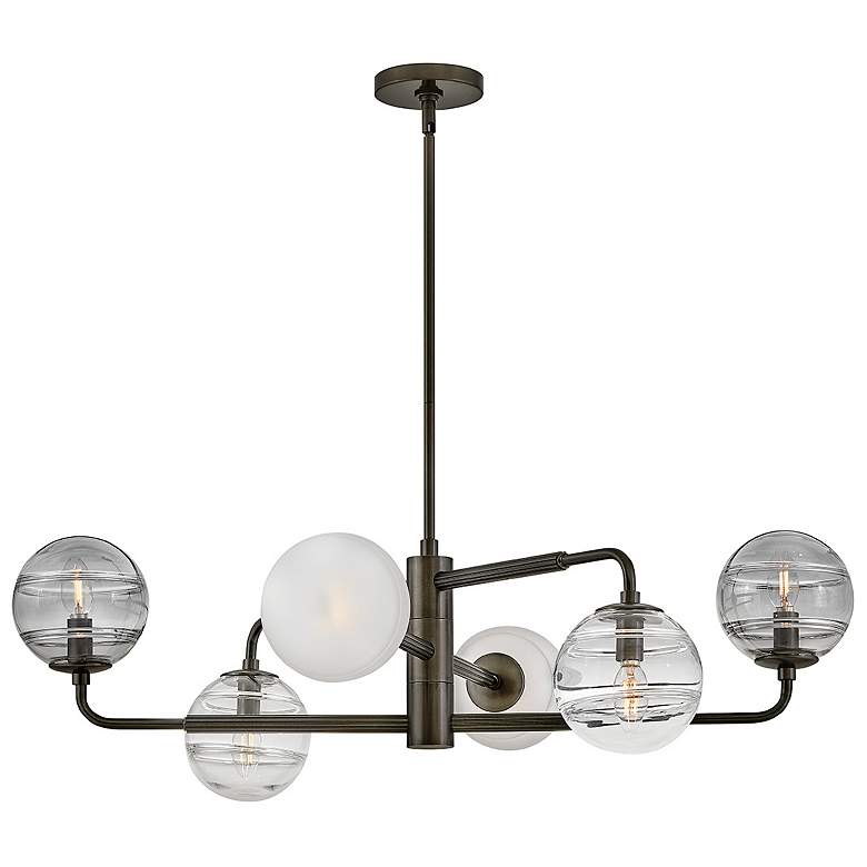 Image 2 FREDRICK RAMOND CHANDELIER OBERON Large Adjustable Chandelier Black Oxide more views