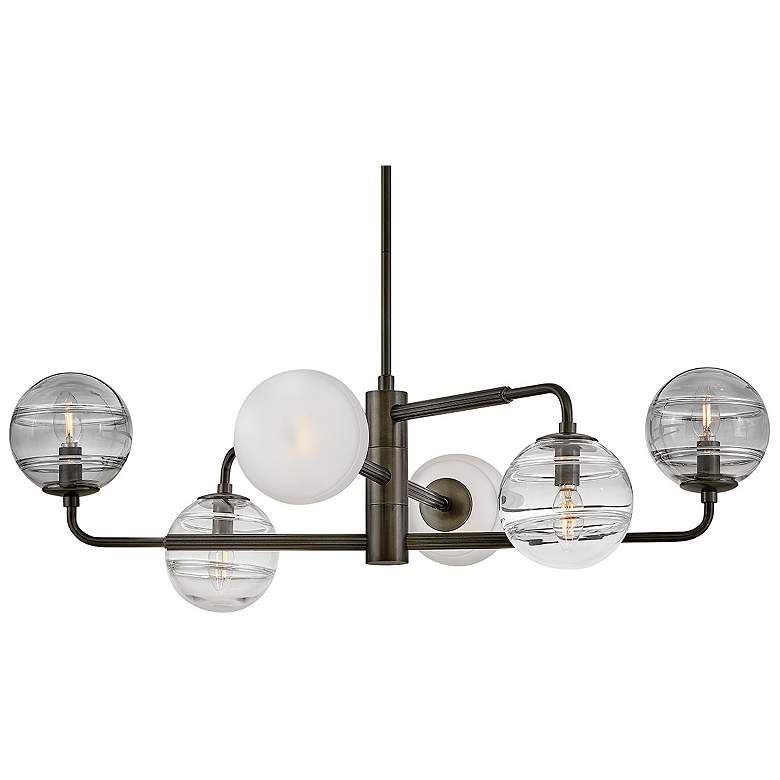 Image 4 FREDRICK RAMOND CHANDELIER OBERON Large Adjustable Chandelier Black Oxide more views