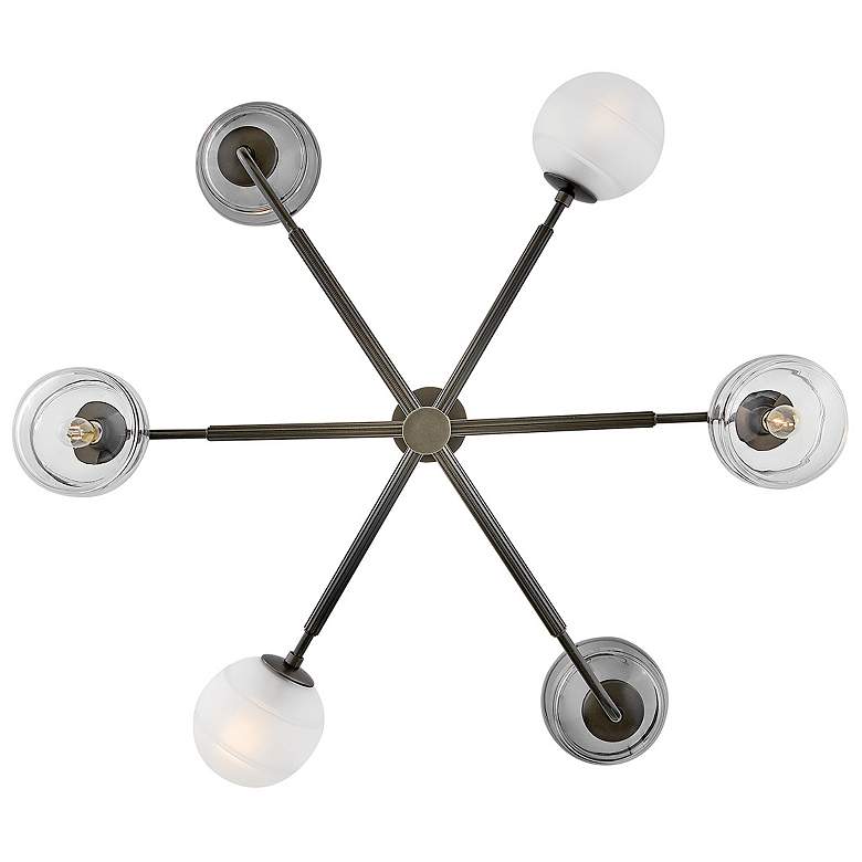Image 6 FREDRICK RAMOND CHANDELIER OBERON Large Adjustable Chandelier Black Oxide more views