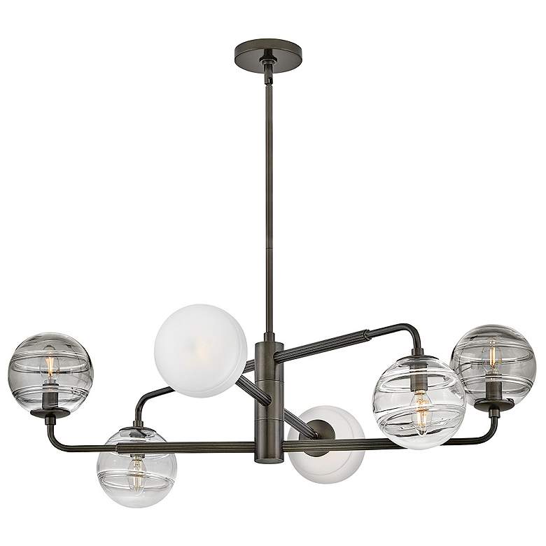 Image 7 FREDRICK RAMOND CHANDELIER OBERON Large Adjustable Chandelier Black Oxide more views