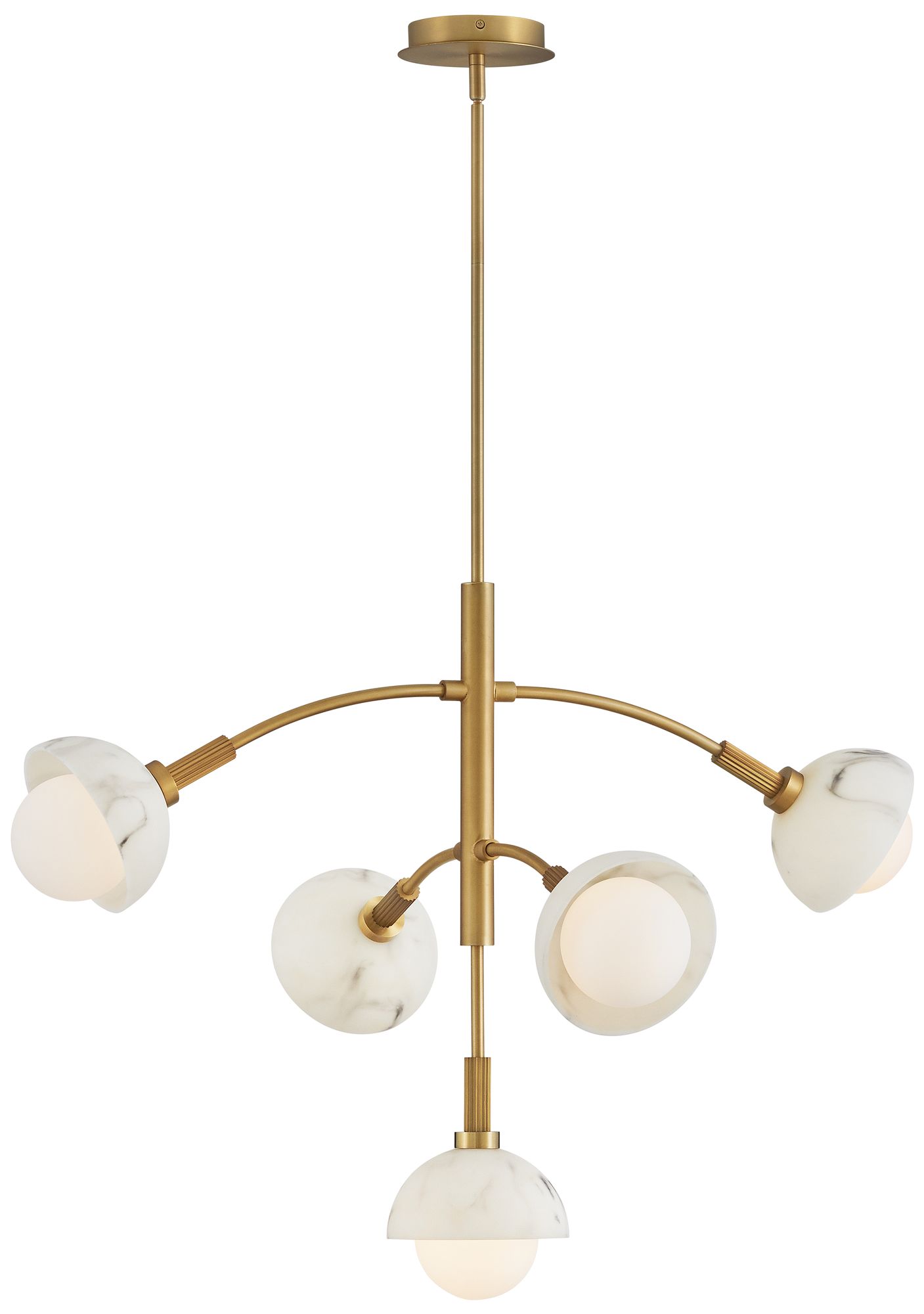 Image 3 Fredrick Ramond Chandelier Phoebe Medium Multi Tier 33.5" Heritage Brass more views