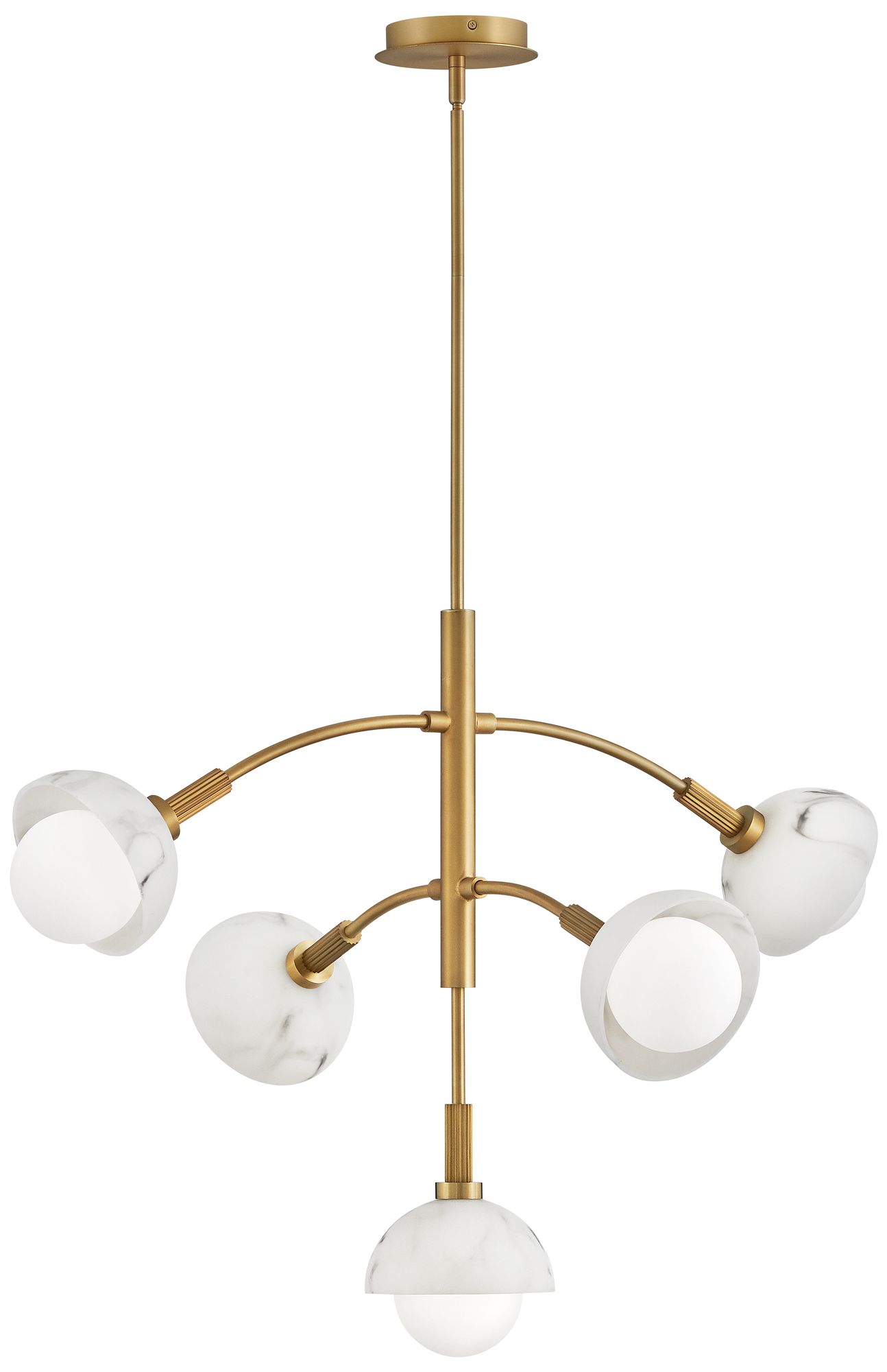 Image 4 Fredrick Ramond Chandelier Phoebe Medium Multi Tier 33.5" Heritage Brass more views