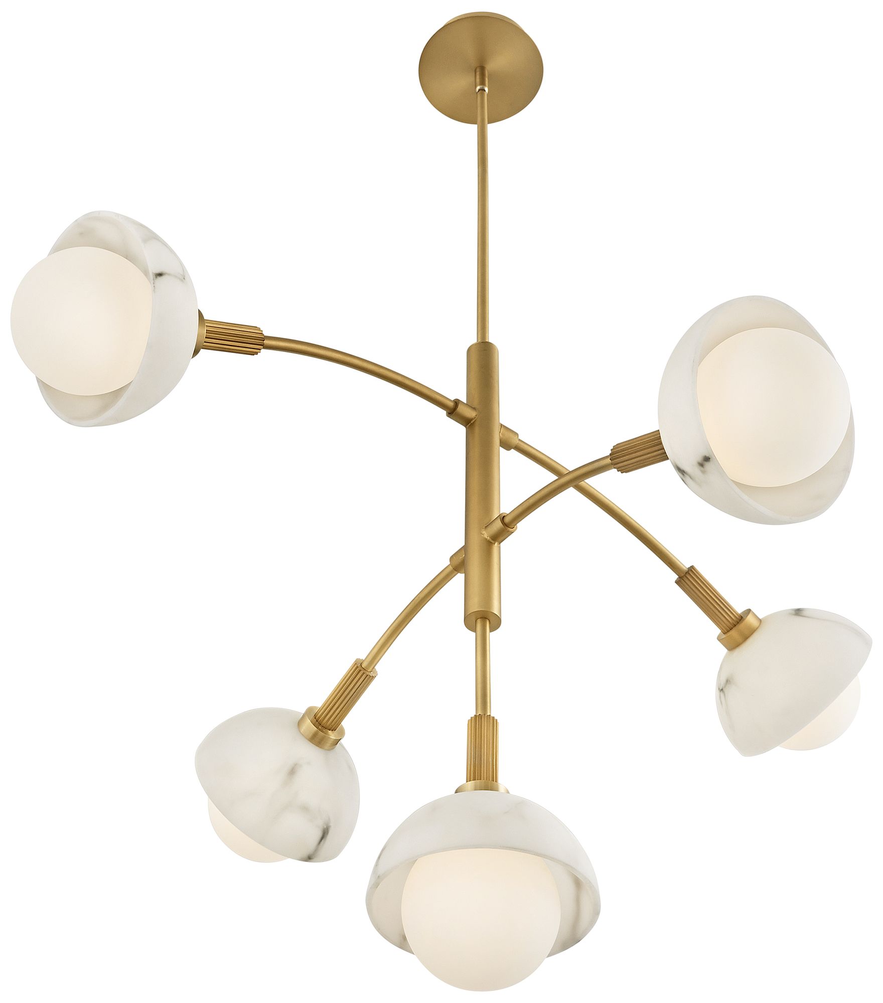 Image 6 Fredrick Ramond Chandelier Phoebe Medium Multi Tier 33.5" Heritage Brass more views