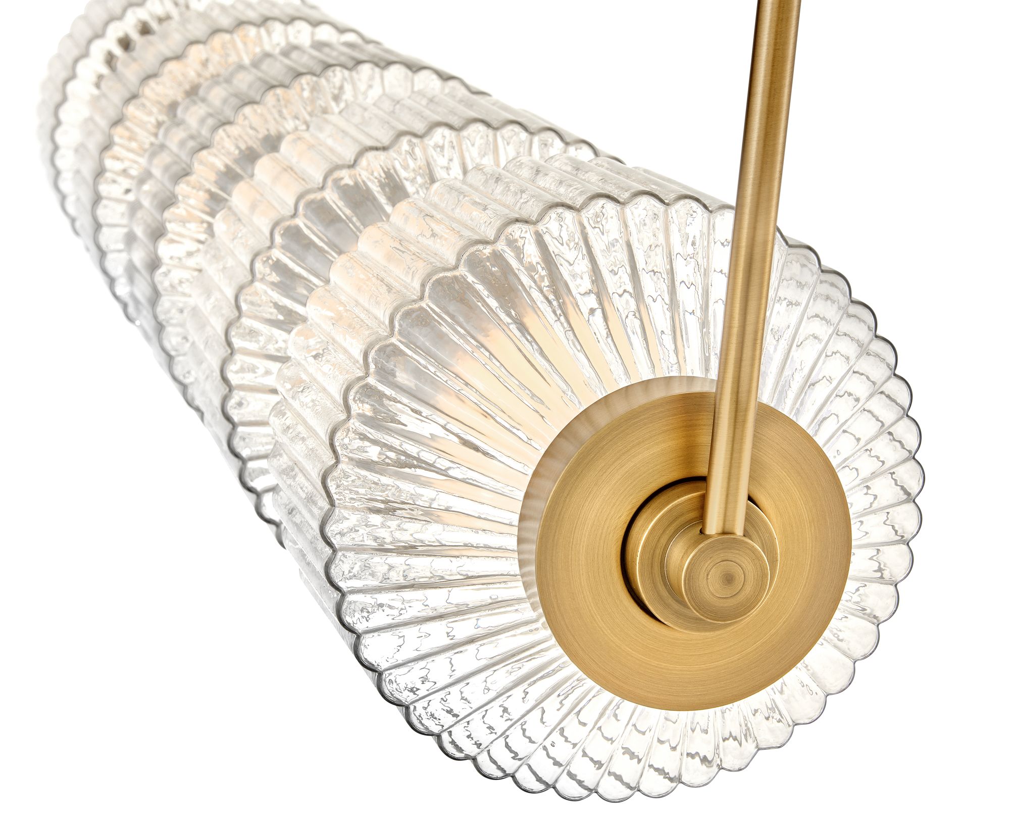 Fredrick Ramond Chandelier Reign 5 Light LED Linear 46.75" Lacquered Brass