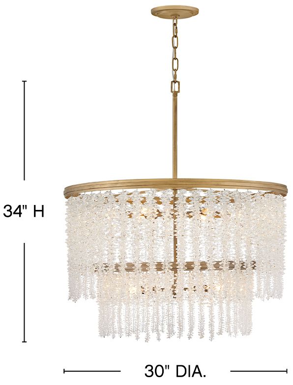Image 3 Fredrick Ramond Chandelier Rubina Medium Chandelier 30" Burnished Gold more views