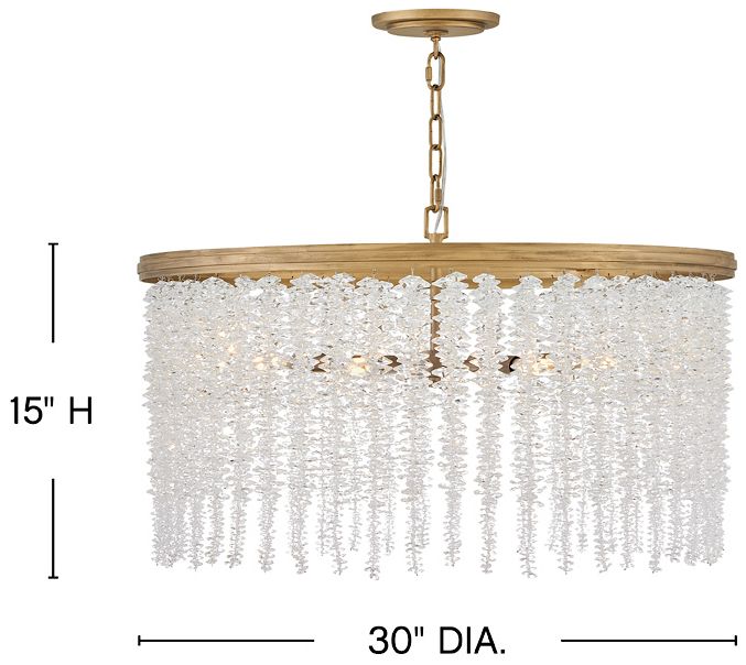 Image 3 Fredrick Ramond Chandelier Rubina Medium Convertible 30" Burnished Gold more views