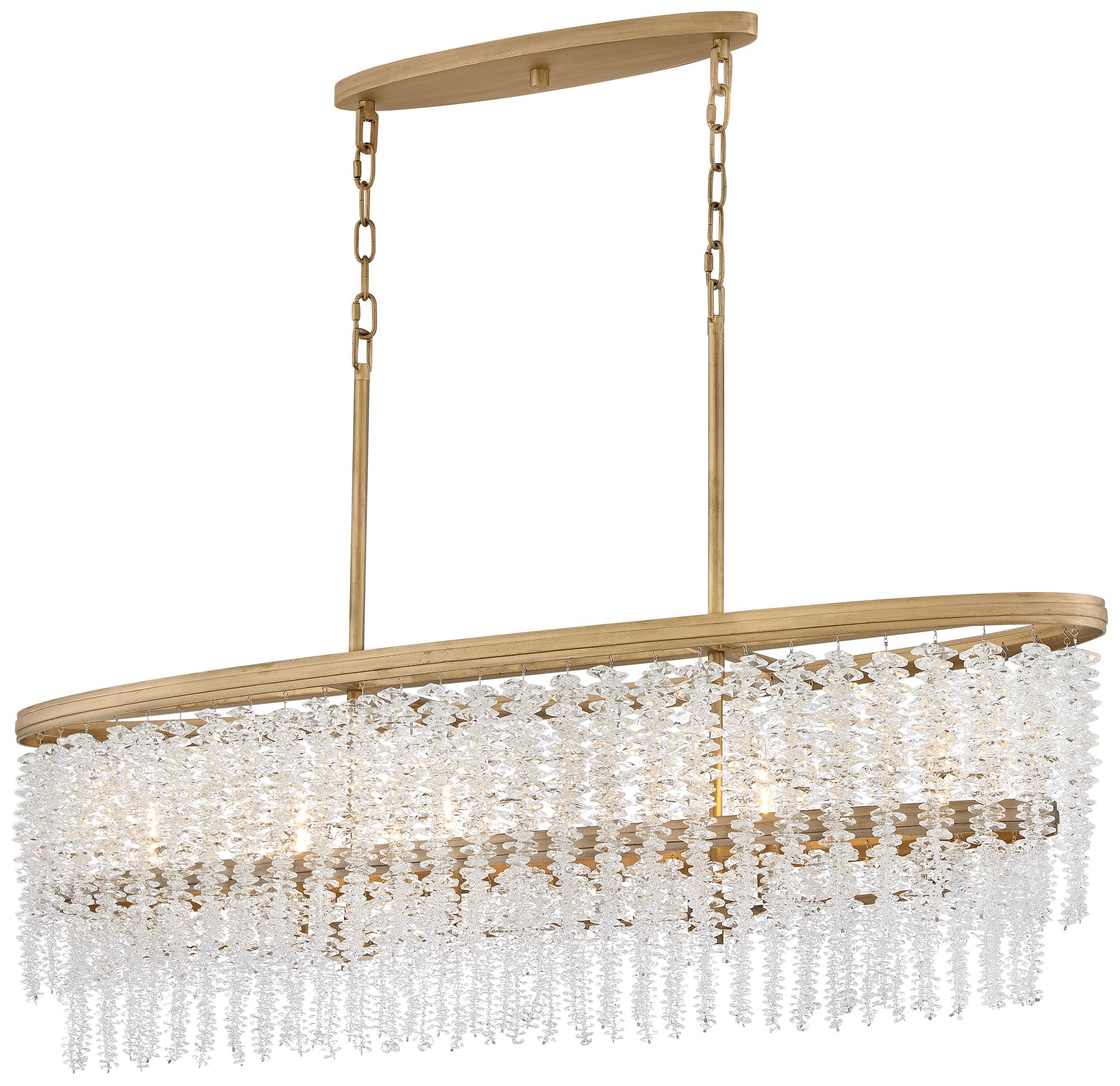 Image 5 Fredrick Ramond Chandelier Rubina Medium Linear 48" Burnished Gold more views