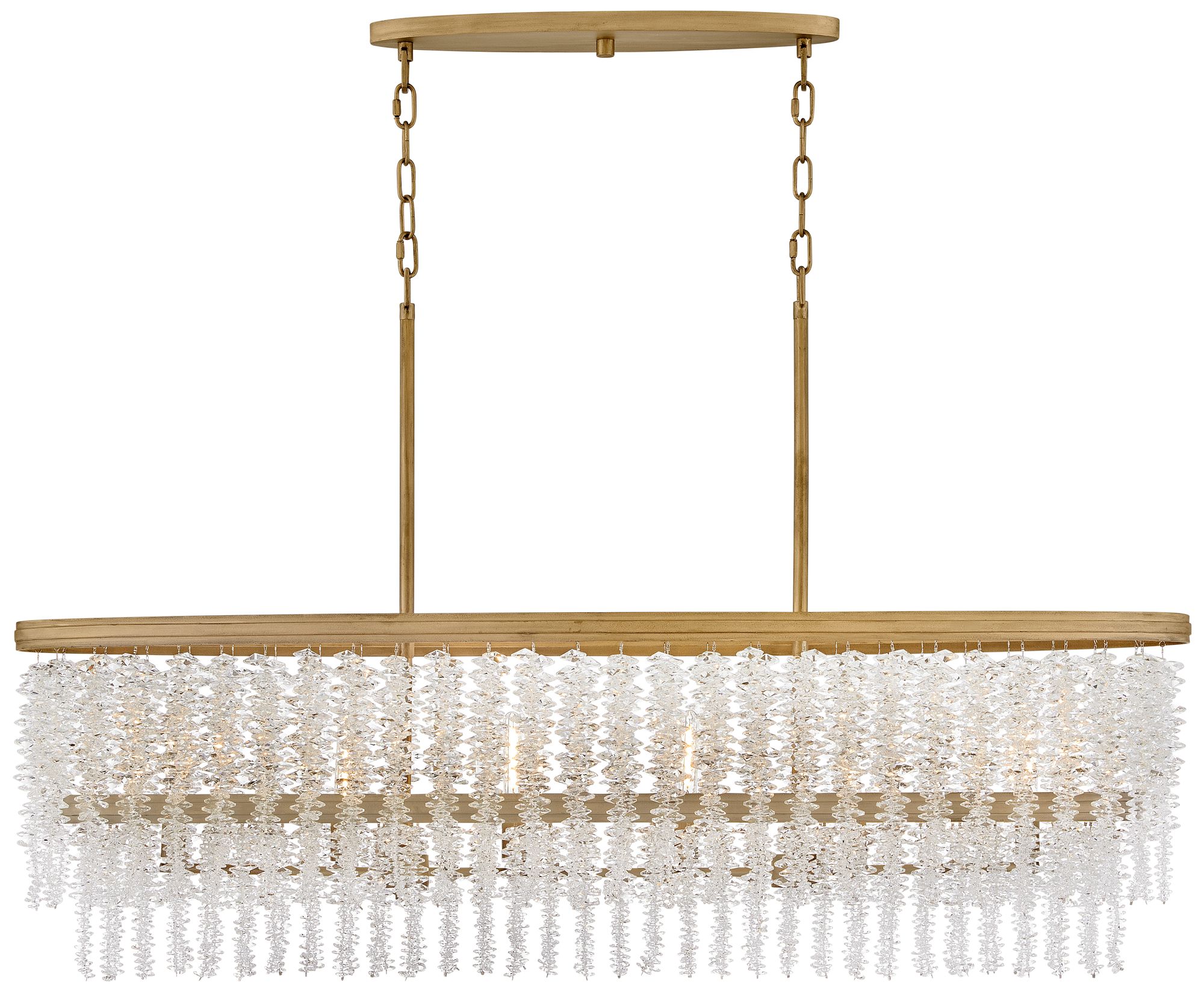 Image 6 Fredrick Ramond Chandelier Rubina Medium Linear 48" Burnished Gold more views