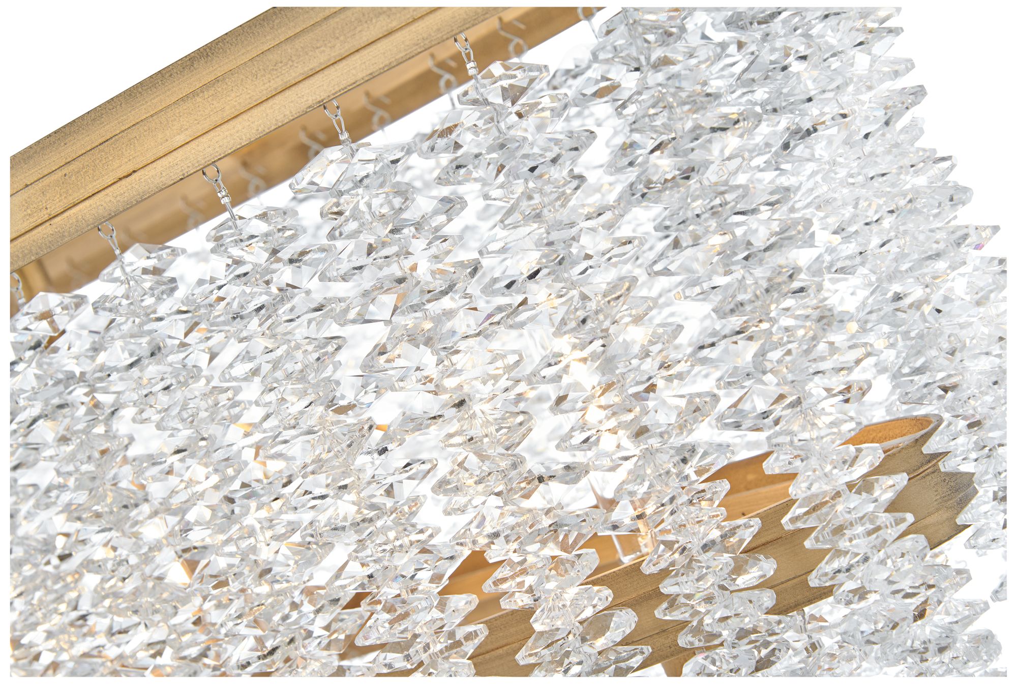 Fredrick Ramond Chandelier Rubina Medium Linear 48" Burnished Gold