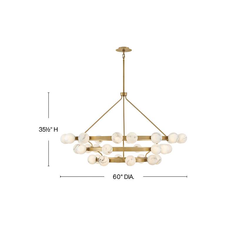 Image 3 FREDRICK RAMOND CHANDELIER SELENE Double Extra Large Multi Tier Brass more views