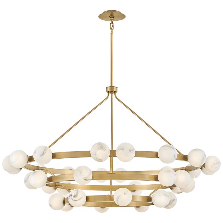 Image 5 FREDRICK RAMOND CHANDELIER SELENE Double Extra Large Multi Tier Brass more views