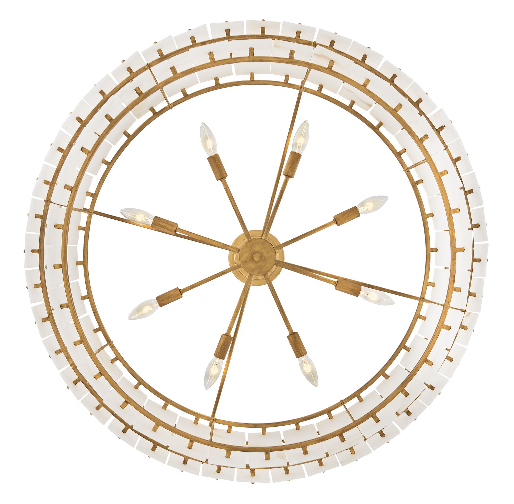 Fredrick Ramond Chandelier Simone Medium Drum Chandelier 34" Burnished Gold