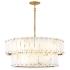 FREDRICK RAMOND CHANDELIER SIMONE Medium Drum Chandelier Burnished Gold