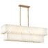 FREDRICK RAMOND CHANDELIER SIMONE Medium Eight Light Linear Burnished Gold