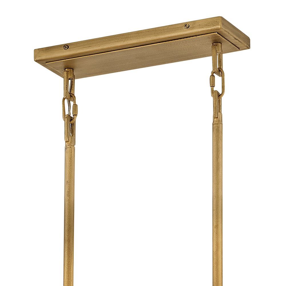 FREDRICK RAMOND CHANDELIER SIMONE Medium Eight Light Linear Burnished Gold