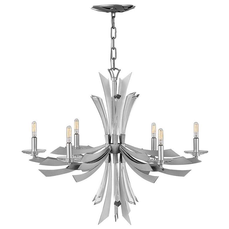 Image 1 Fredrick Ramond Chandelier Vida Medium Single Tier Chandelier 29" Glac
