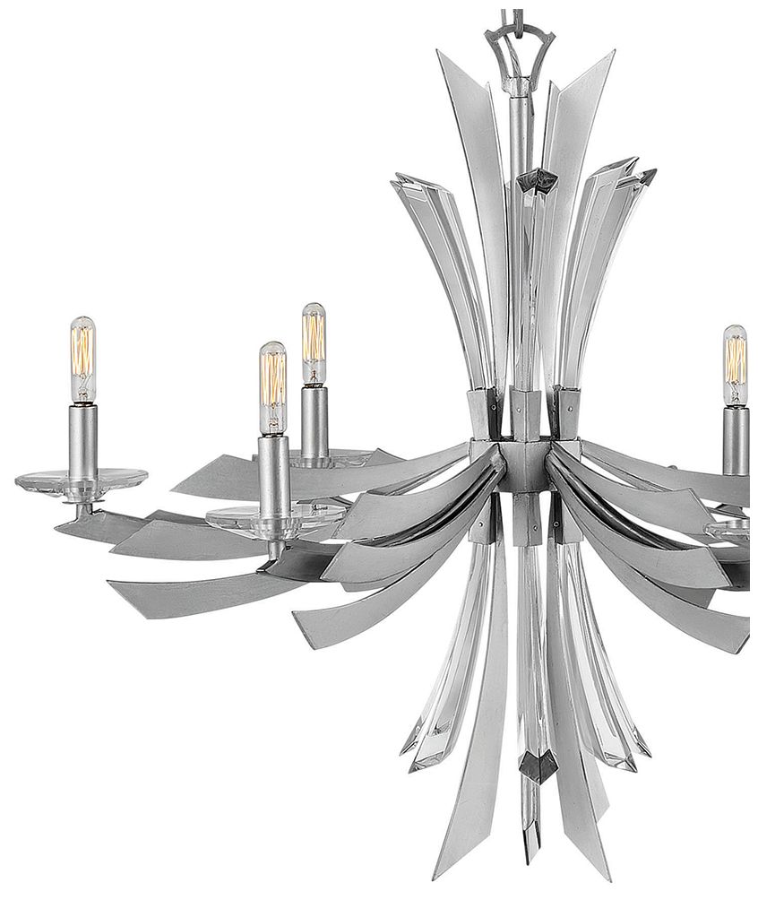 Image 5 Fredrick Ramond Chandelier Vida Medium Single Tier Chandelier 29" Glac more views