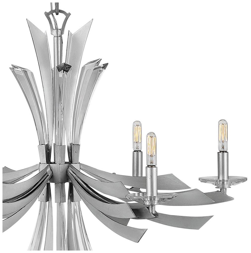 Image 6 Fredrick Ramond Chandelier Vida Medium Single Tier Chandelier 29" Glac more views