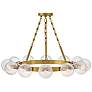 2_Fredrick Ramond Coco 32" Lacquered Brass and Glass Ring Chandelier more views